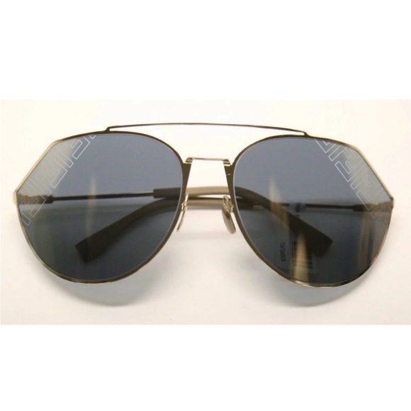 ❤️⚜️🆕FENDI FF M0074/s J5g/jo Gold/blue Mirrored Sunglasses - Picture 5 of 8